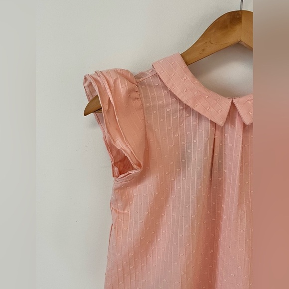 The Sunday Collective Girls Size 8-9 Pink Ruffle Sleeve Collar Blouse Top Pink - Picture 5 of 13